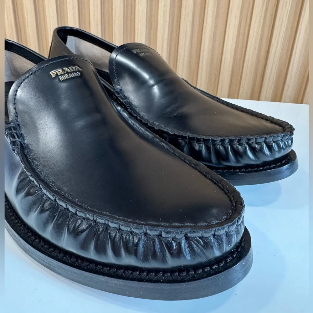 PRADA Brushed leather loafers - Picture 8 of 16
